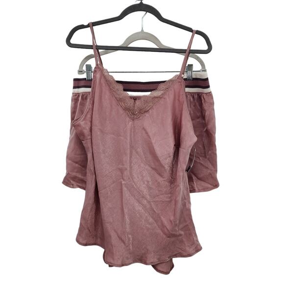 New NWT Sleep By Cacique High Rise Plus Sleep Pajama Shorts Lace Detail 18/20 - Picture 1 of 6